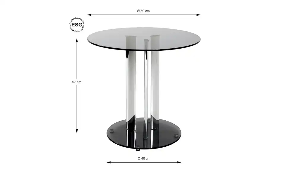 Beistelltisch, Bemaßung