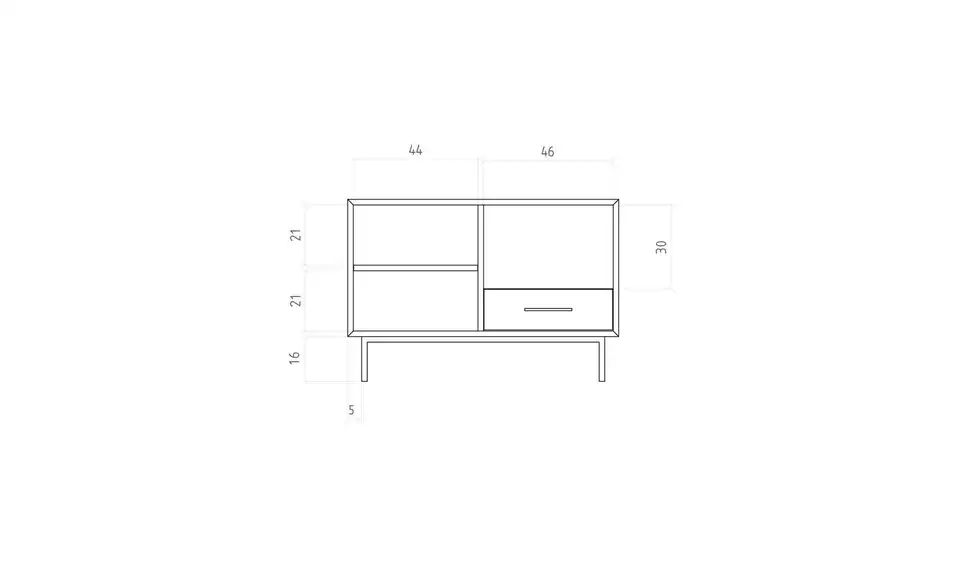 Sideboard Clara, Bemaßung