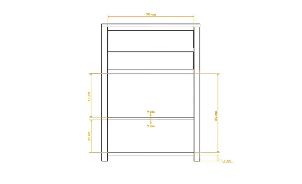 Highboard Theo, Bemaßung
