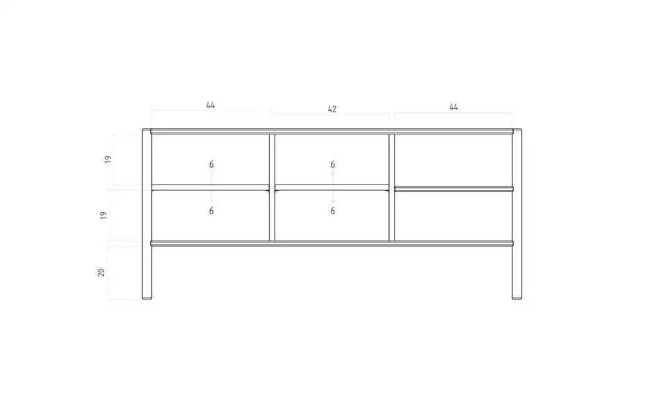 Sideboard Greta, Bemaßung