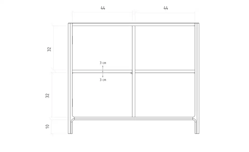 Sideboard Jonas, Bemaßung