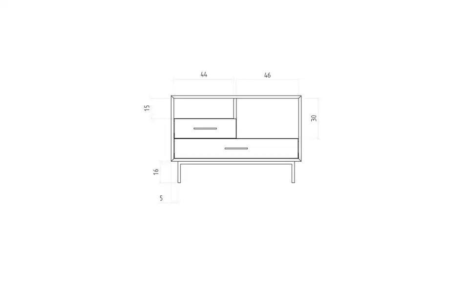 Sideboard Clara, Bemaßung
