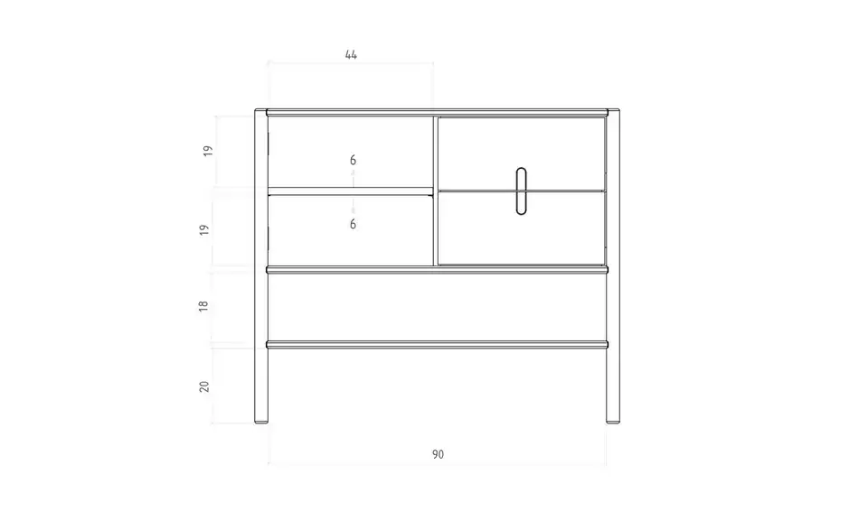 Sideboard Greta, Bemaßung