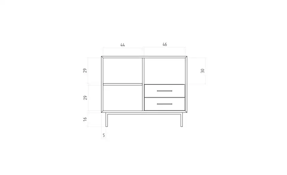 Sideboard Clara, Bemaßung
