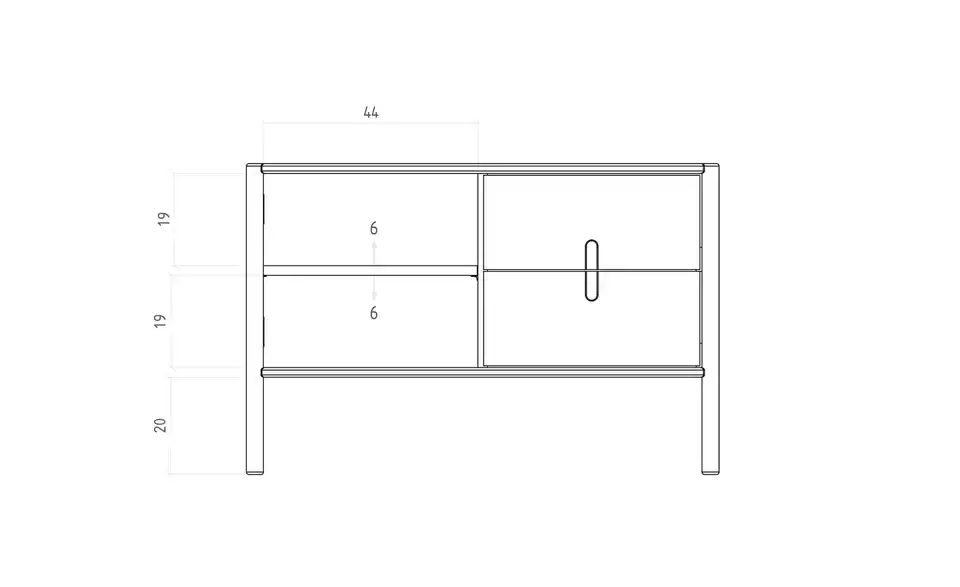 Sideboard Greta, Bemaßung