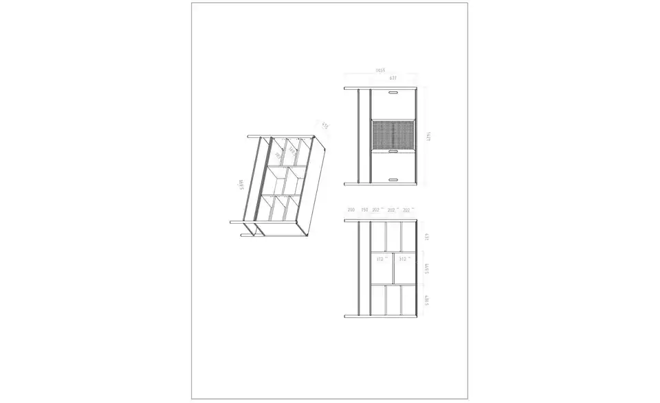 Highboard Greta, Bemaßung