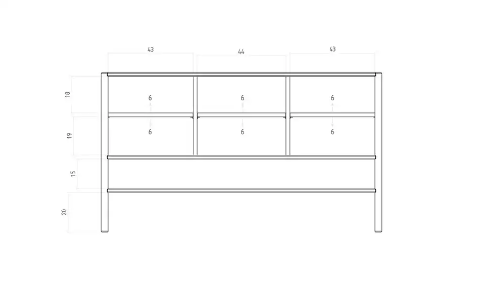Sideboard Greta, Bemaßung