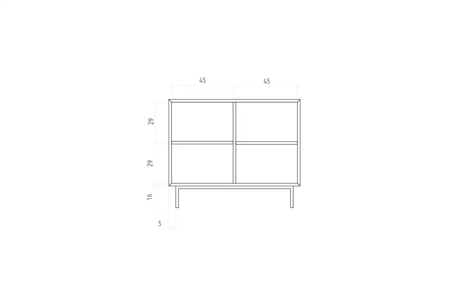 Sideboard Clara, Bemaßung