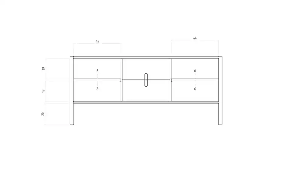 Sideboard Greta, Bemaßung