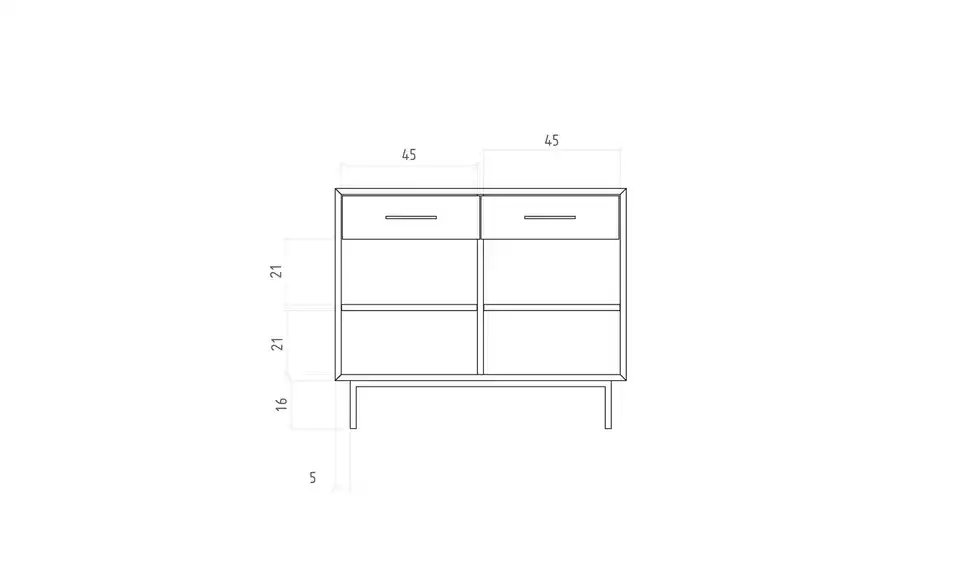 Sideboard Clara, Bemaßung