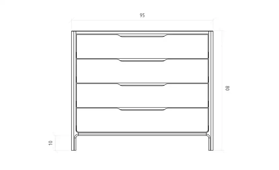 Kommode Jonas, Bemaßung