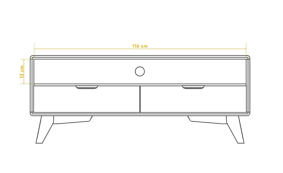 Lowboard Albert, Bemaßung