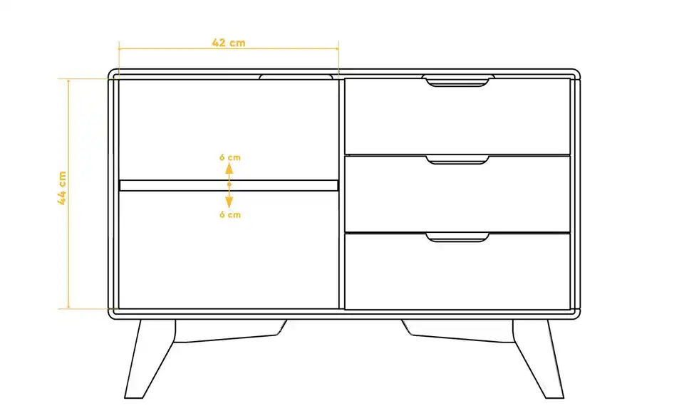 Sideboard Albert, Bemaßung