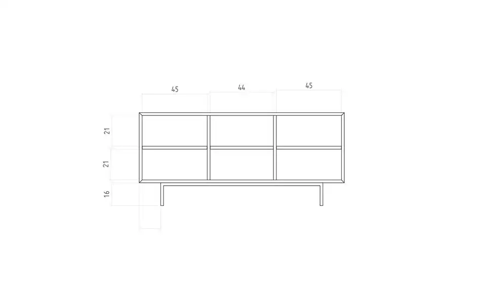 Sideboard Clara, Bemaßung