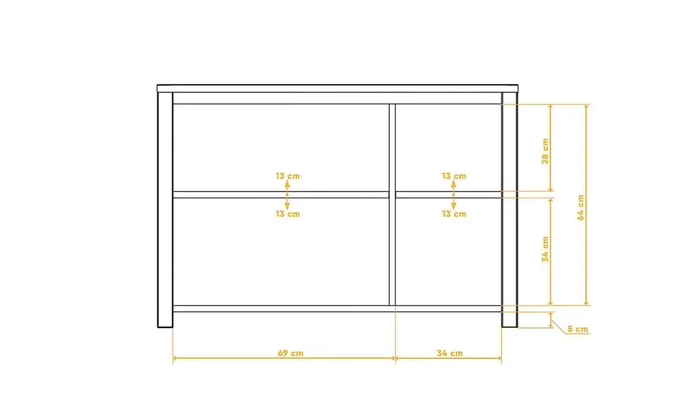 Sideboard Theo, Bemaßung