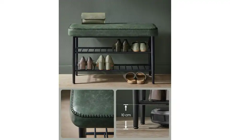 Schuhregal Ekho, Bild mit Text