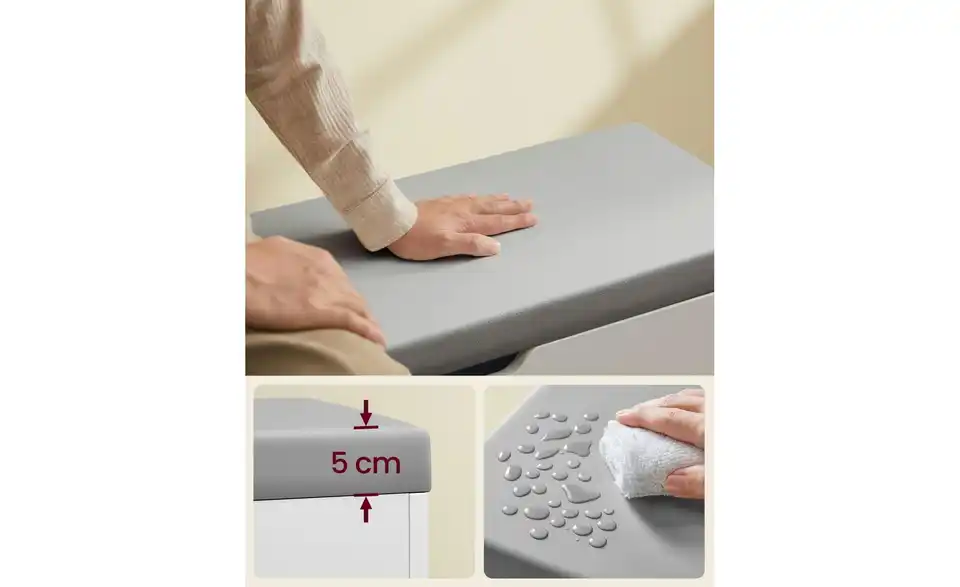 Schuhregal Custos, Bild mit Text