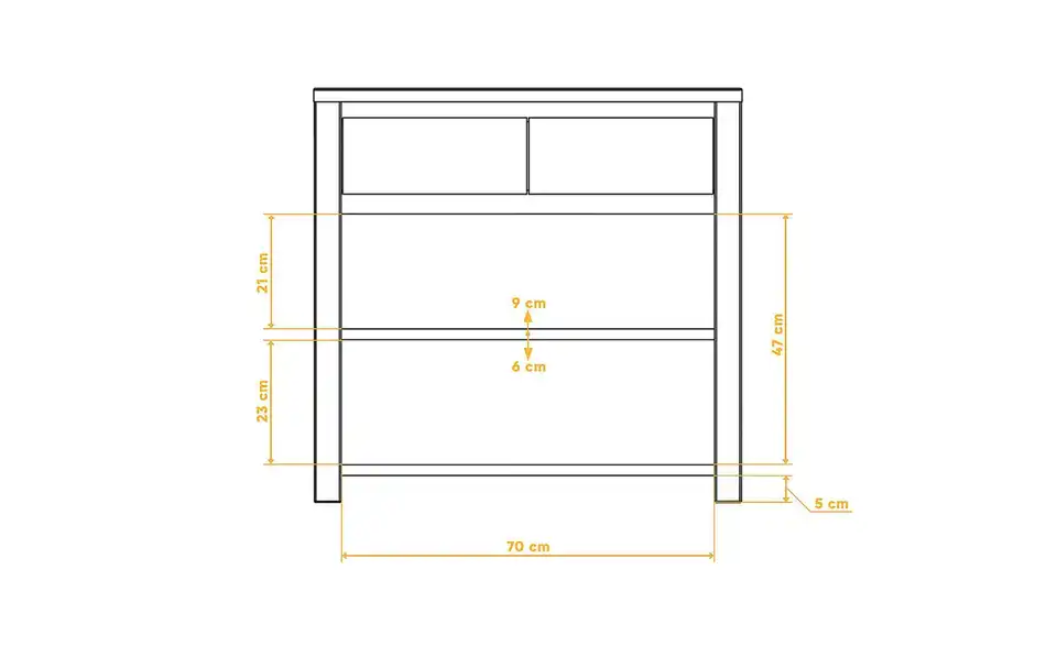 Sideboard Theo, Bemaßung