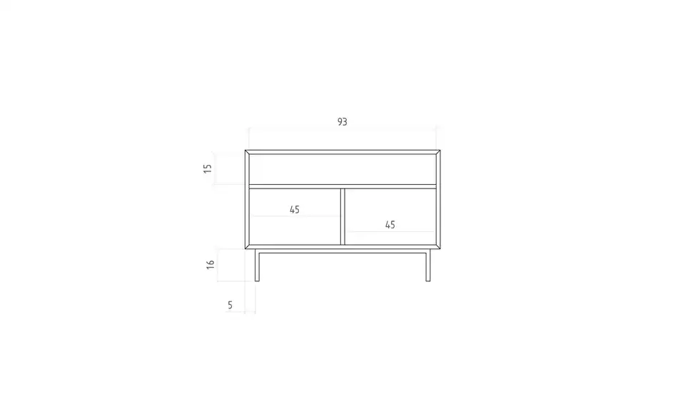 Sideboard Clara, Bemaßung