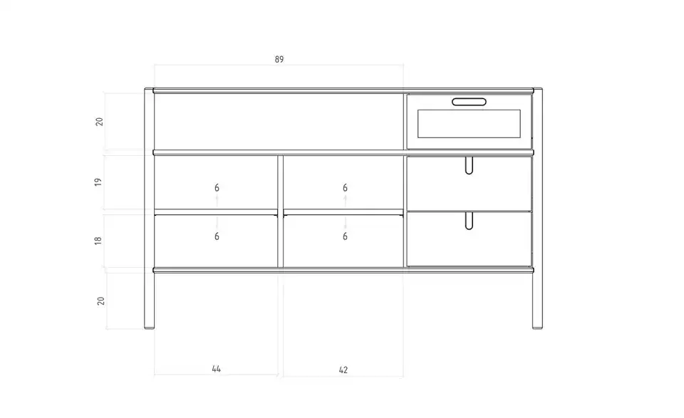 Sideboard Greta, Bemaßung