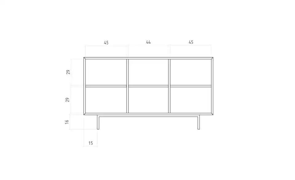 Sideboard Clara, Bemaßung