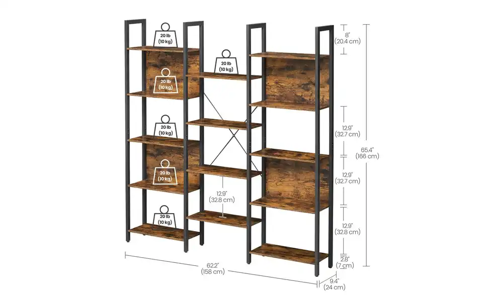 Regal Bently, Bemaßung