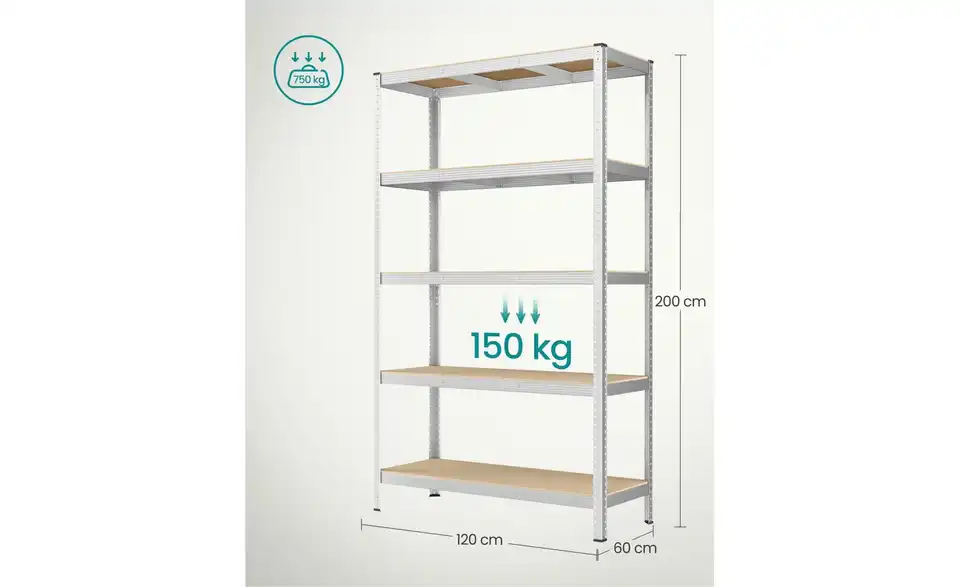 Schwerlastregal Cozory, Bemaßung