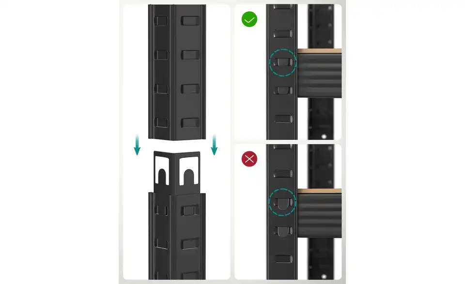 Schwerlastregal Cozory, Bild mit Text