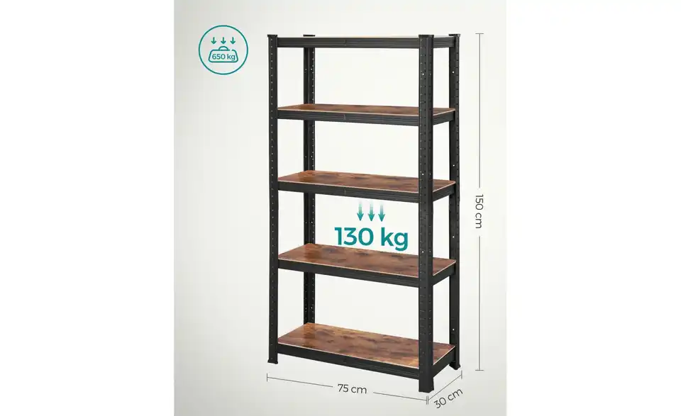 Regal Cozory, Bemaßung