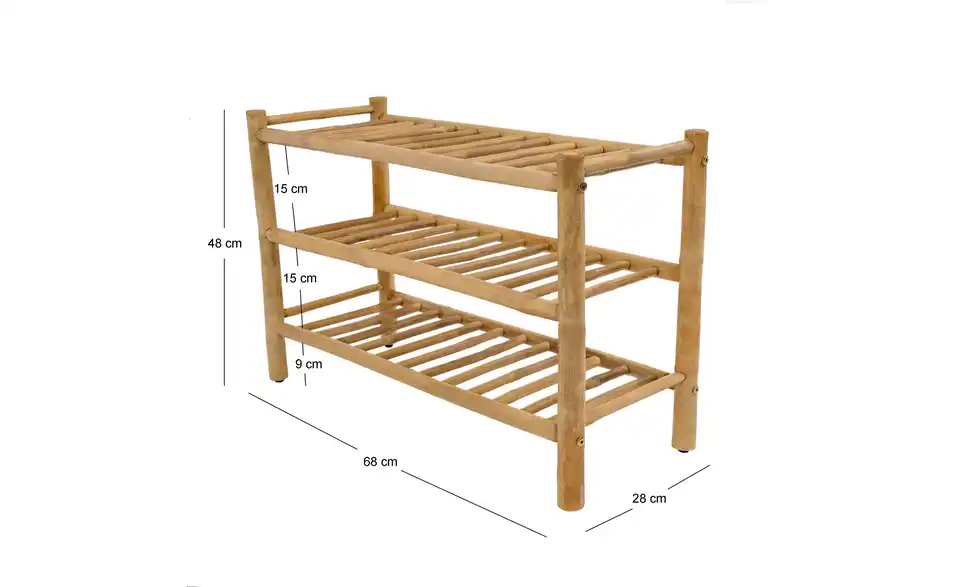 Schuhregal, Bemaßung
