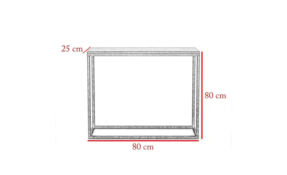 Konsolentisch, Bemaßung