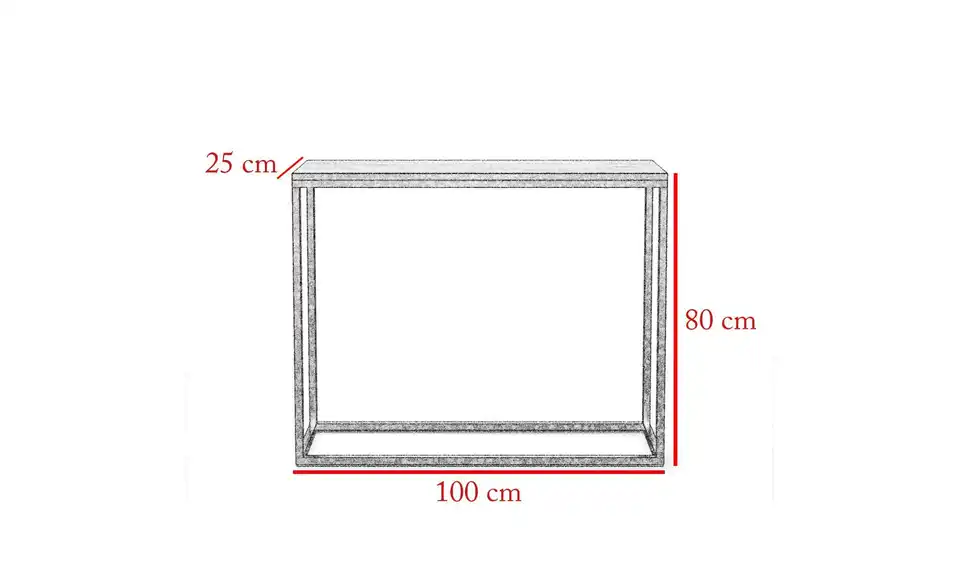Konsolentisch, Bemaßung
