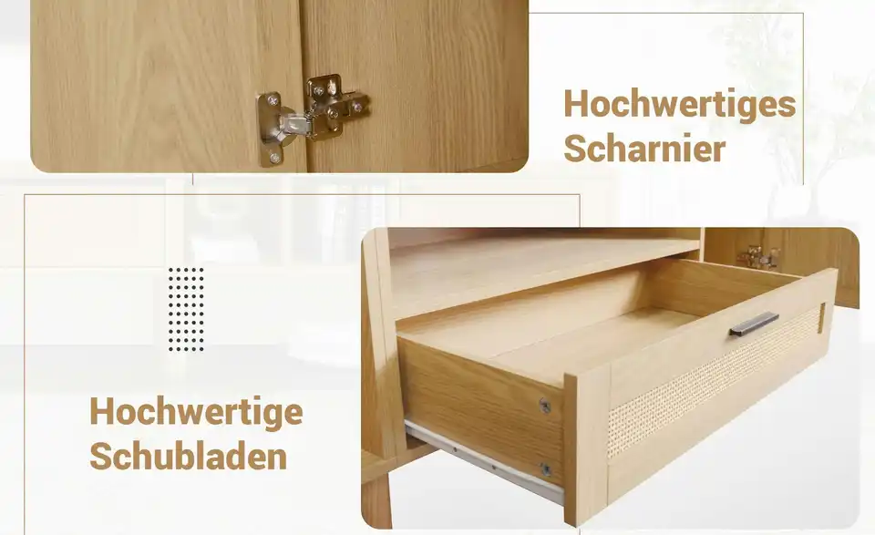 Lowboard, Bild mit Text