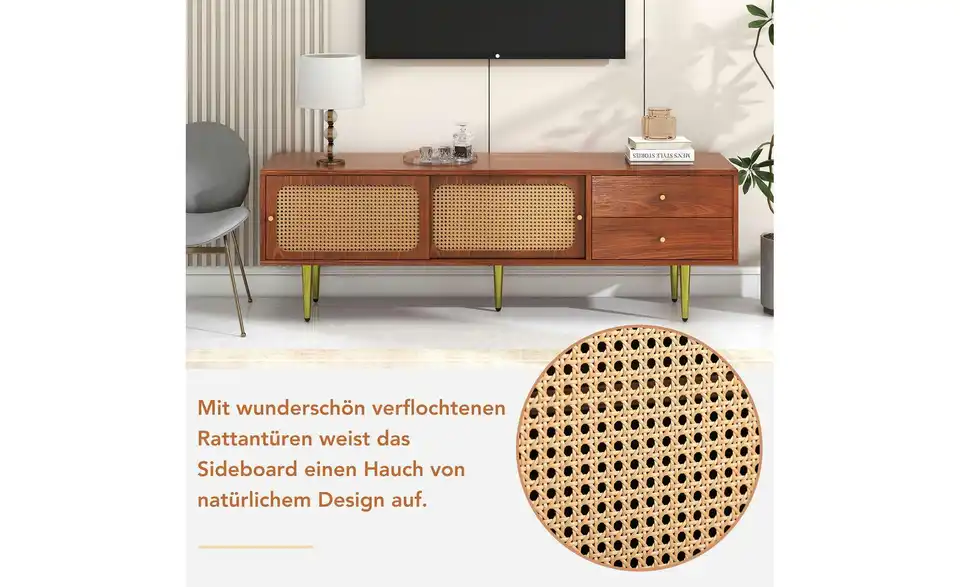 Lowboard, Bild mit Text