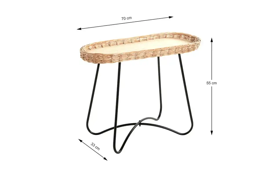 Beistelltisch, Bemaßung