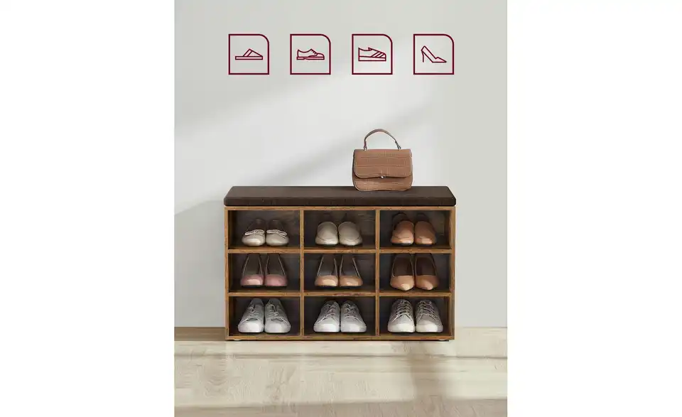 Schuhregal, Detailansicht