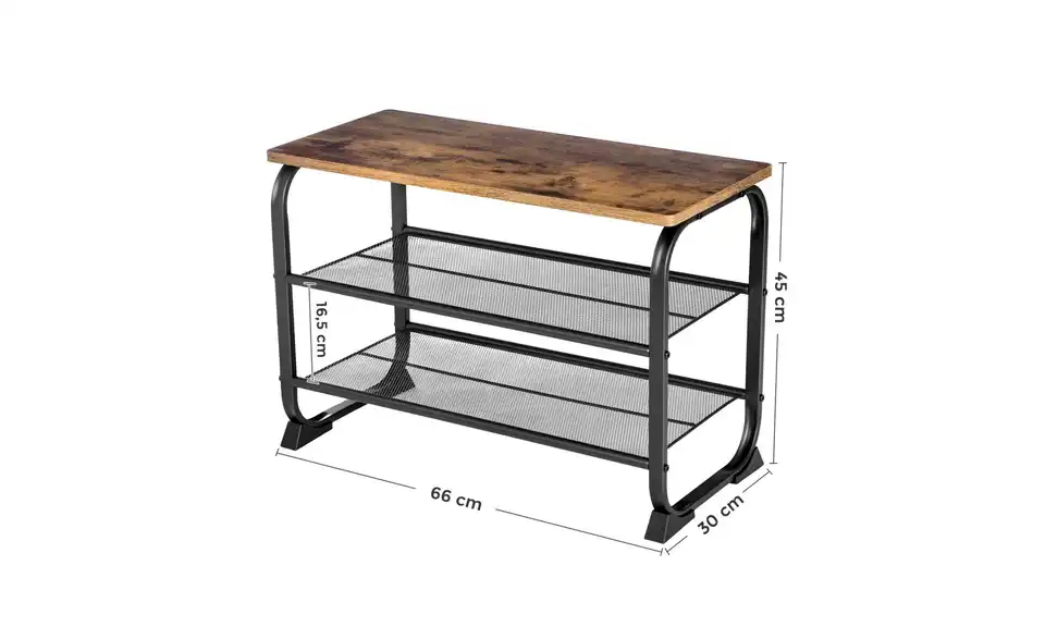 Schuhregal, Bemaßung