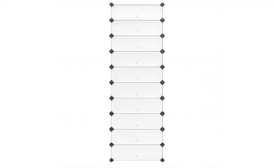 Schuhregal, Frontansicht