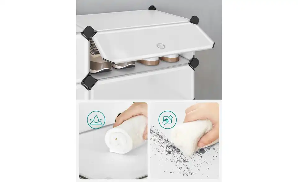 Schuhregal, Detailansicht