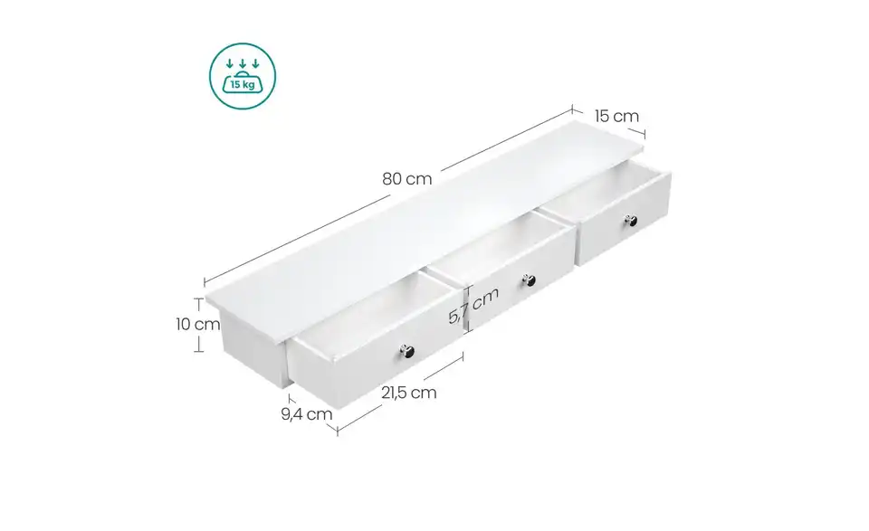 Wandregal, Bemaßung