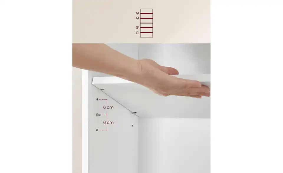 Regal, Bild mit Text