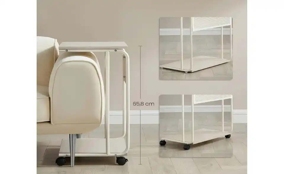 Beistelltisch, Bild mit Text