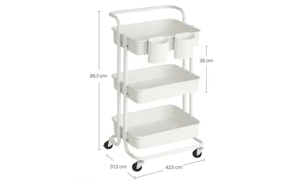 Servierwagen, Bemaßung