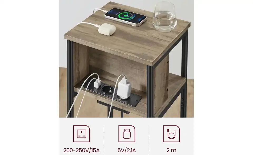 Beistelltisch, Bild mit Text