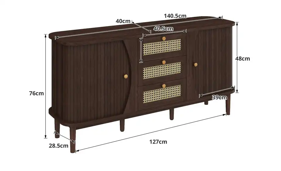 Sideboard, Bemaßung