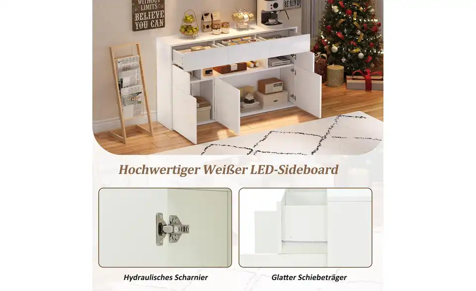 Sideboard, Bild mit Text
