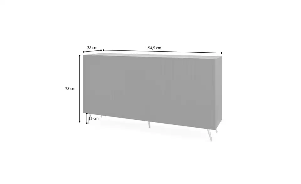 Selsey Sideboard, Bemaßung