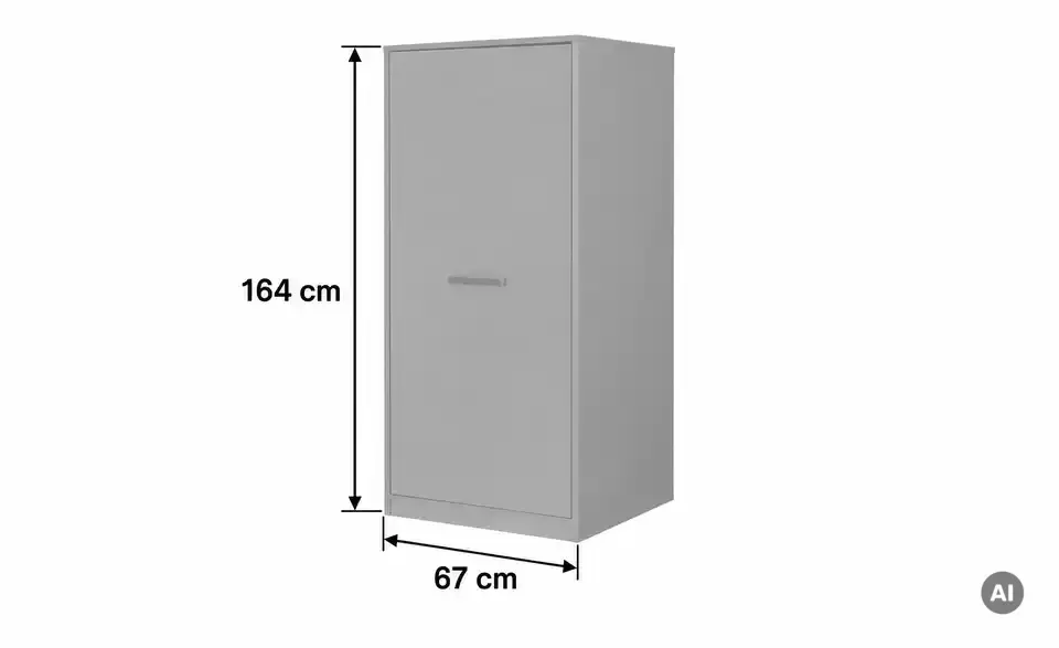 Putzmittelschrank WaschRaum, Bemaßung