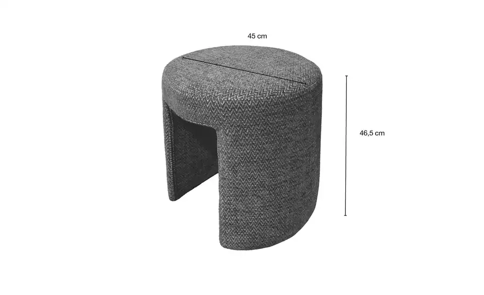 Höffner Selection Hocker Sarina, Bemaßung