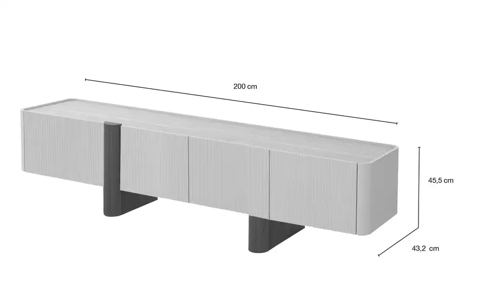Höffner Selection TV-Lowboard Adami, Bemaßung